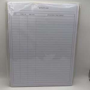 BLU MONACO Activity Log Notepad Log Comprehensive 50-Page Activity Log Notepad
